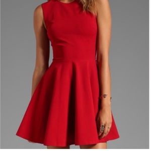 Diane Von Furstenberg fit and flare red dress